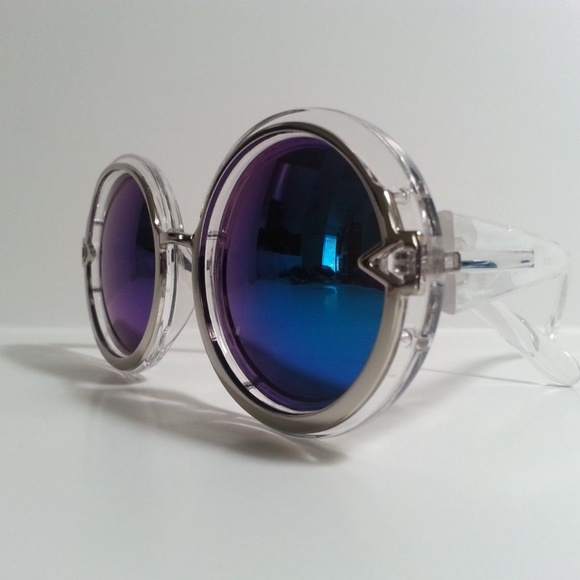 Large Round Double Ring Frame Multicolor Lenses - Picture 4 of 6